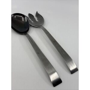 NASCO Japan Large Salad Fork & Spoon Set Serving Stainless  11.5"